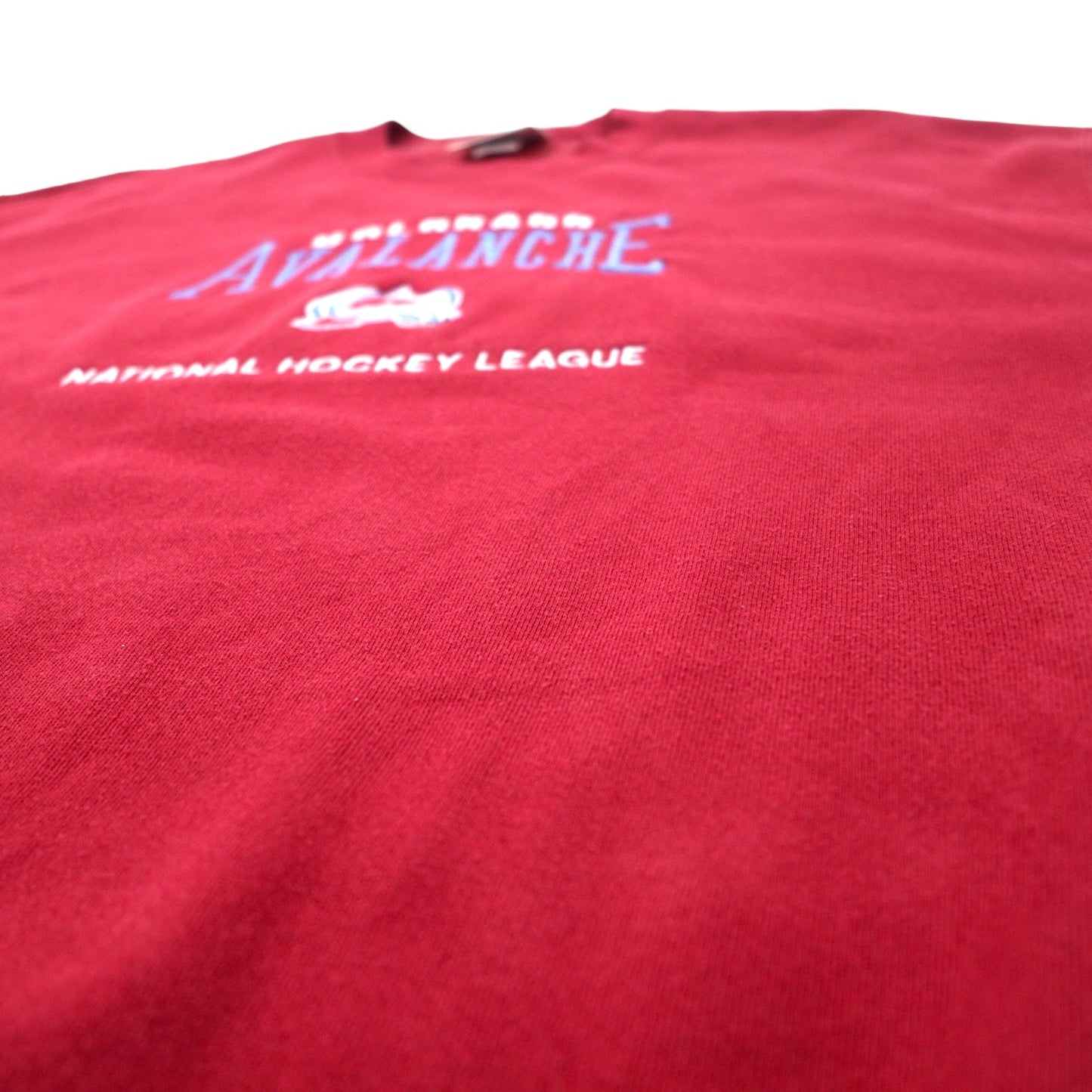 Lee SPORT USA 90s NHL Embroidered Sweatshirt, XL, Red Cotton, COLORADO AVALANCHE, Oversized
