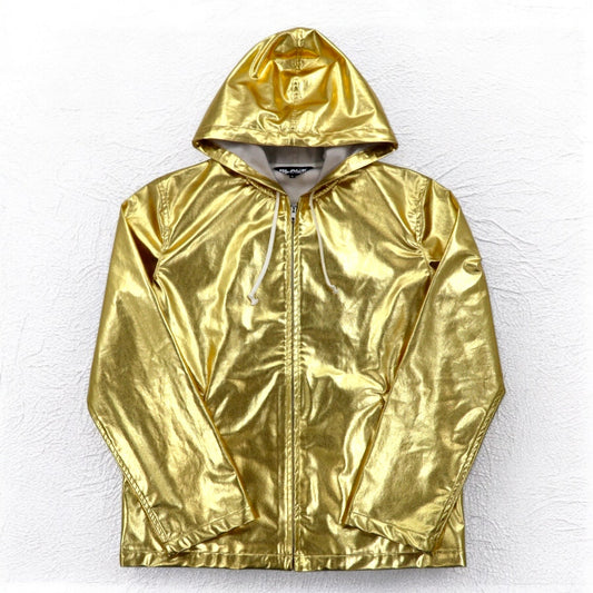 BLACK comme des GARCONS Zip Hoodie, Size L, Metallic Gold, AD2018, Made in Japan