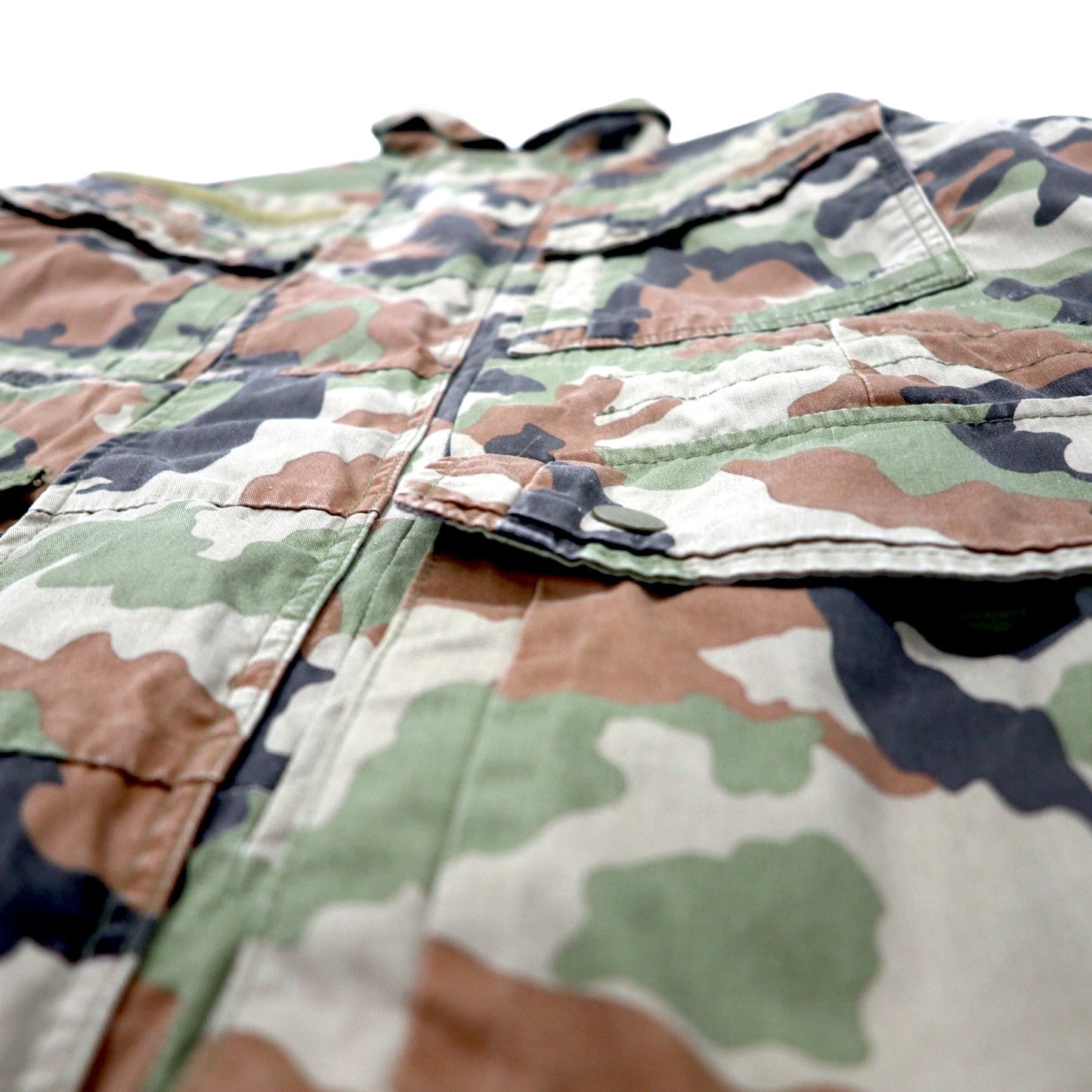 STUSSY 90年代 フィールドジャケット L カーキ カモフラ コットン ドローコード IDEALジップ