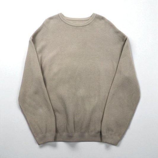 crepuscule モスステッチ プルオーバー ニット セーター 鹿の子 M ベージュ MOSS STITCH P/O ビッグサイズ 1901-001