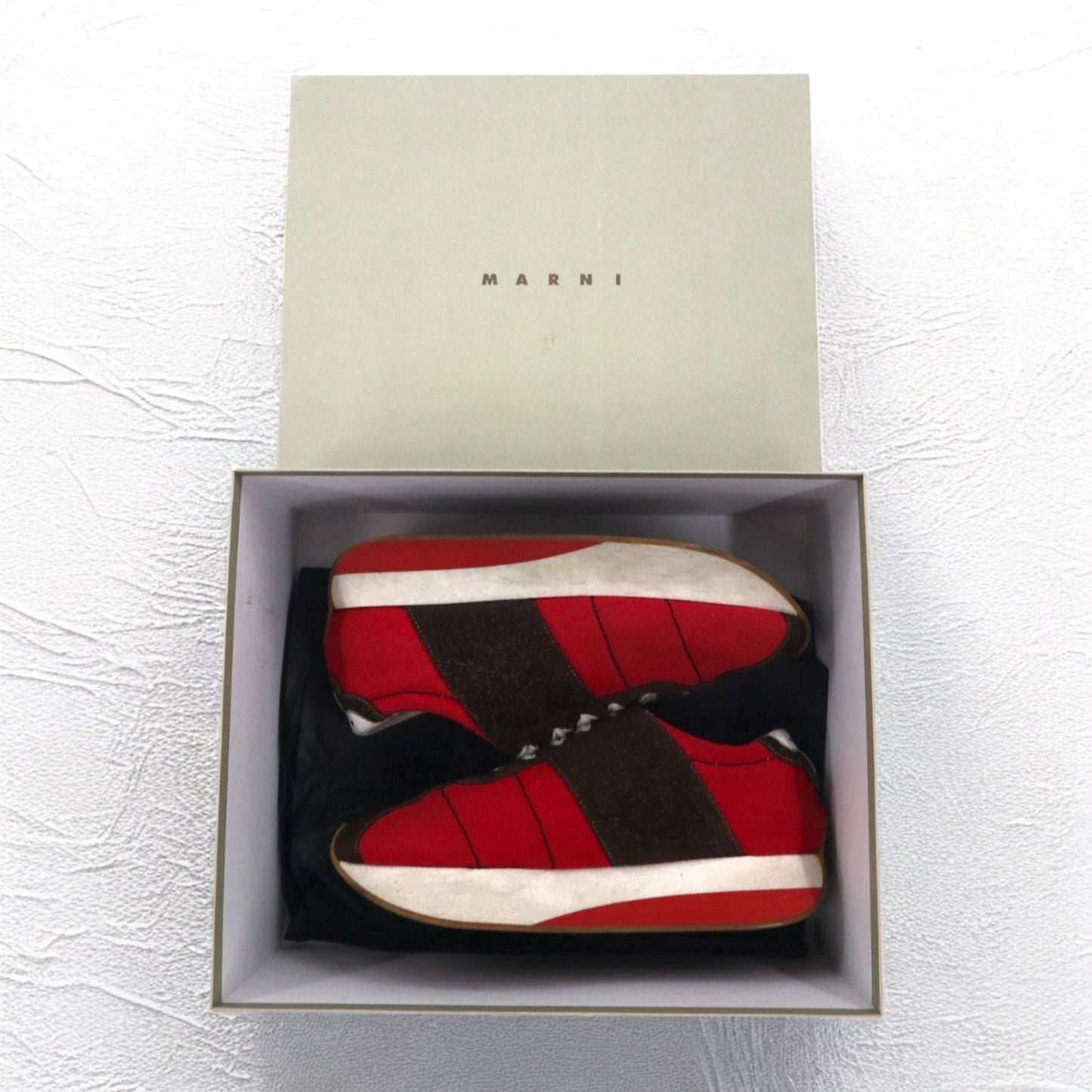 MARNI Big Foot Sneakers, Size 27cm, Red, Made in Italy