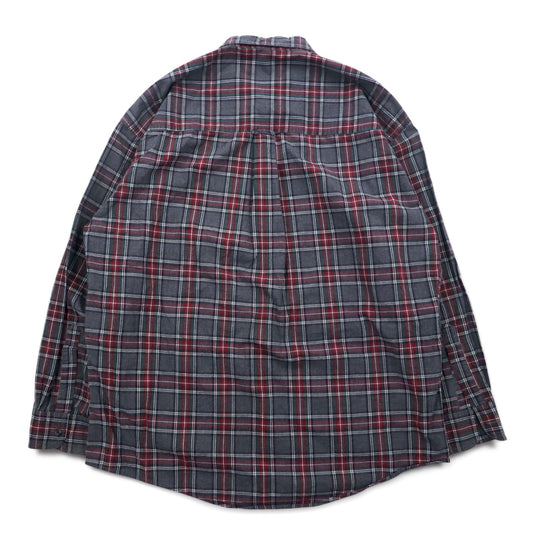 CHAPS RALPH LAUREN 90年代 ボタンダウンシャツ L グレー チェック コットン ビッグサイズ