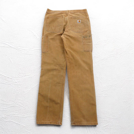 Carhartt Duck Work Pants, Size M, Beige Cotton, Made in Nicaragua
