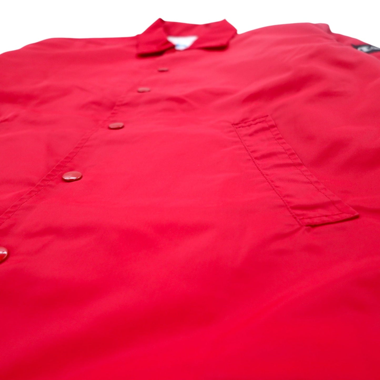 Champion Products 90s Coach Jacket, Size M, Red, Nylon, Back Logo Print