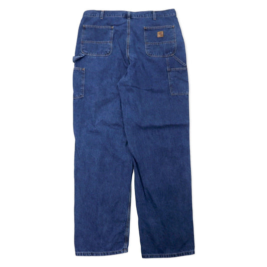 Carhartt Loose Fit Painter Denim Pants, Size 40, Blue Cotton, B13 Loose Fit Work Dungaree, Made in Nicaragua
