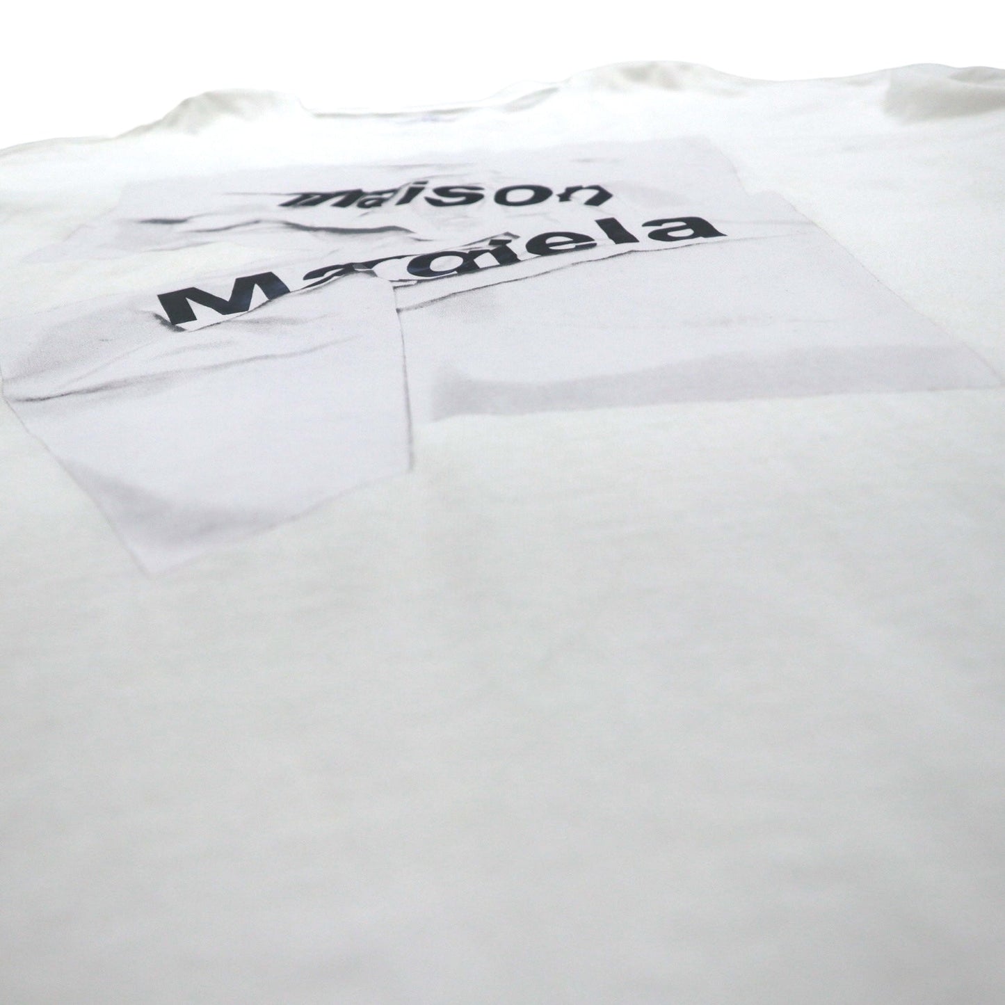 Maison Margiela Line 1 Graphic Print T-Shirt, XL, White Cotton, Made in Italy