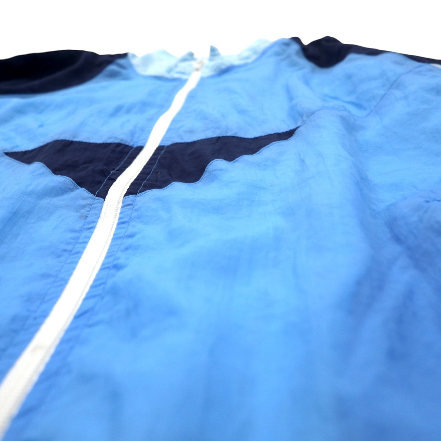 90s ROYAL CLASS Euro Vintage Nylon Jacket, XL, Blue, DULON Zip