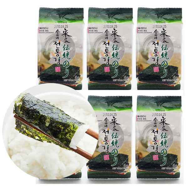 【宋家】伝統韓国海苔 食卓用 緑色 30枚入り (10枚×3個)