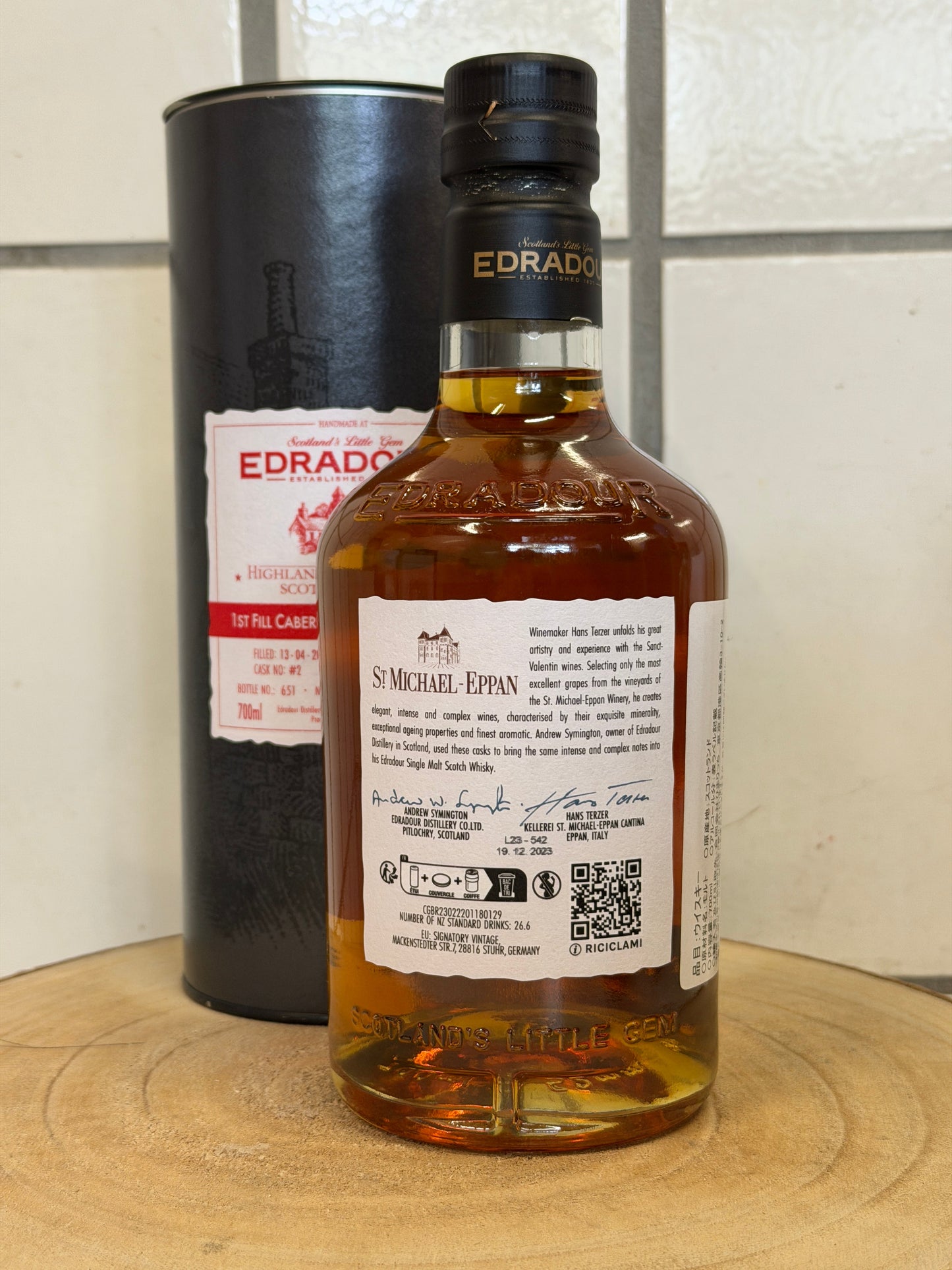 エドラダワー 11年 ファーストフィル カベルネ ソーヴィニヨンカスク カスク#2 Edradour 2012/2023 1st fill cabernet sauvignon cask cask #2 48.2%
