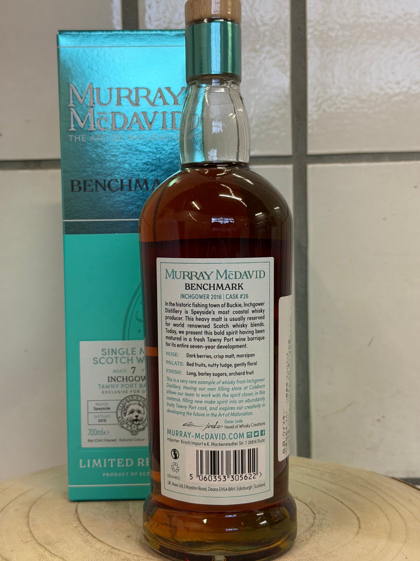 Inchgower 2016/2024 - 7 yo - Tawny Port Barrique #26 - Murray McDavid