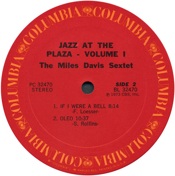 The Miles Davis Sextet - Jazz At The Plaza Volume 1 (Vinyl, LP, Album, Reissue, Repress) Very Good Plus (VG+) / Very Good Plus (VG+)