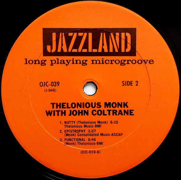 Thelonious Monk - Thelonious Monk With John Coltrane (Vinyl, LP, Album, Reissue) Mint (M) / Very Good Plus (VG+)