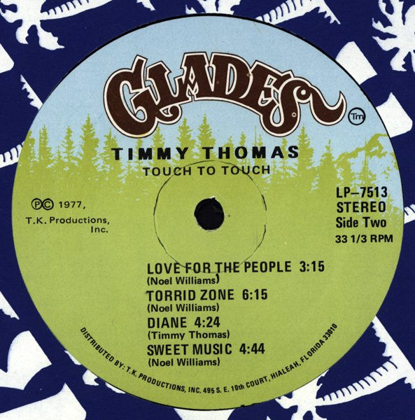 Timmy Thomas - Touch To Touch (Vinyl, LP, Album) Very Good Plus (VG+) / Good (G)