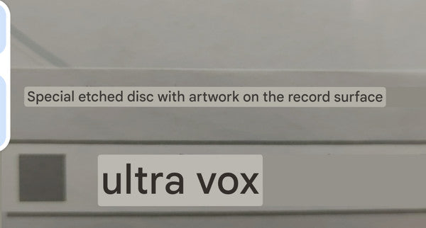 Ultravox - Hymn (Vinyl, 12", Maxi-Single, Compilation, Etched) Very Good Plus (VG+) / Very Good Plus (VG+)
