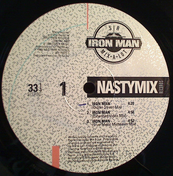 Sir Mix-A-Lot - Iron Man / I'll Roll You Up! (Vinyl, 12", 33 ⅓ RPM) Good Plus (G+) / Very Good Plus (VG+)