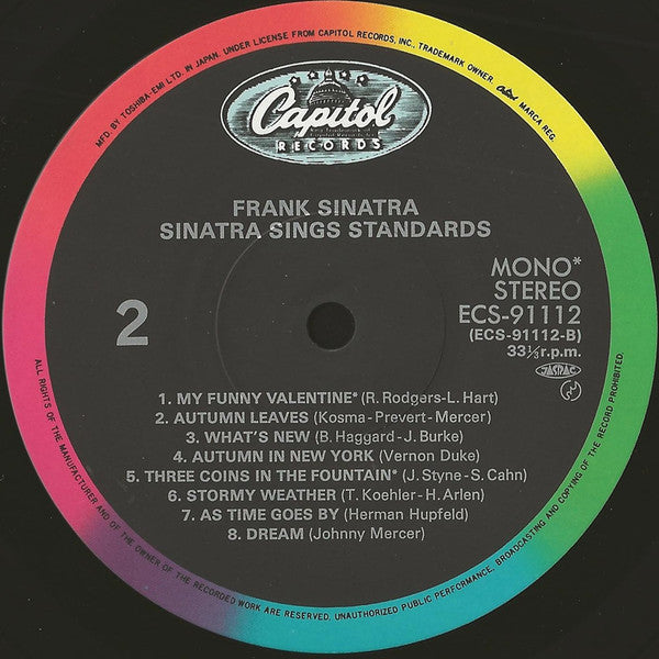 Frank Sinatra - Sinatra Sings Standards (Vinyl, LP, Compilation, Reissue, Stereo, Mono) Very Good Plus (VG+) / Very Good Plus (VG+)
