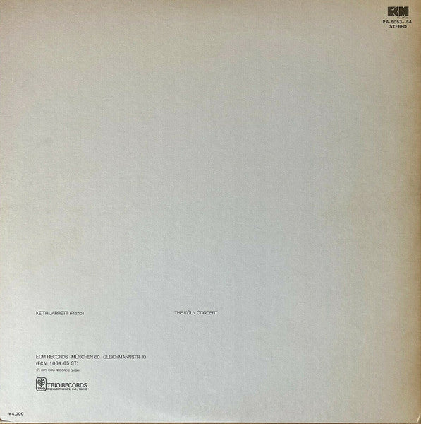 Keith Jarrett - The Köln Concert = ケルン・コンサート (2xVinyl, LP, Album) Very Good Plus (VG+) / Very Good Plus (VG+)