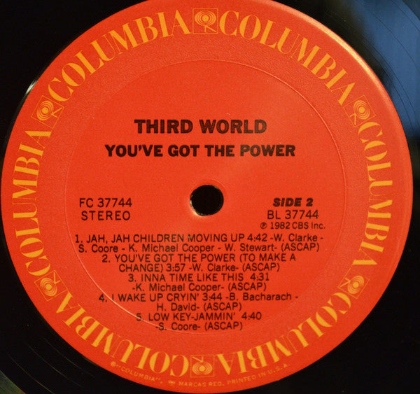 Third World - You've Got The Power (Vinyl, LP, Album) Very Good Plus (VG+) / Very Good (VG)