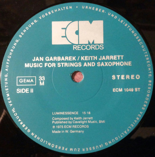 Keith Jarrett - Luminessence (Vinyl, LP, Album, Stereo)