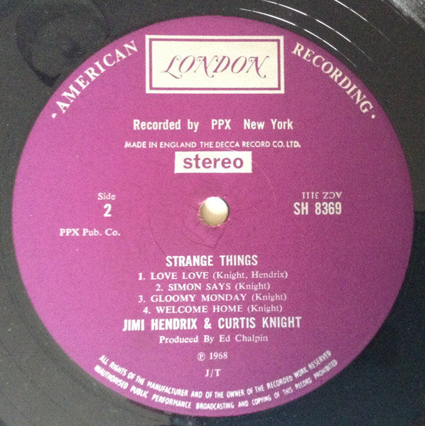 Jimi Hendrix - Strange Things (Vinyl, LP, Stereo) Very Good Plus (VG+) / Very Good (VG)