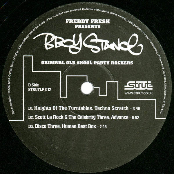 Freddy Fresh - B-Boy Stance (Original Old Skool Party Rockers) (2xVinyl, LP, Compilation) Very Good (VG) / Very Good (VG)