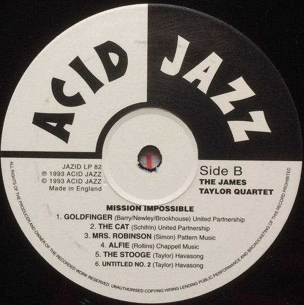 The James Taylor Quartet - Mission Impossible (Vinyl, LP) Good Plus (G+) / Very Good (VG)