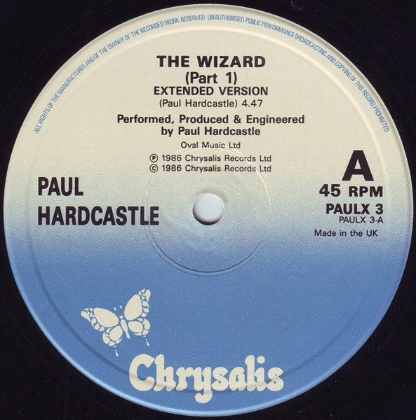 Paul Hardcastle - The Wizard (Extended Version) (Vinyl, 12", 45 RPM) Very Good (VG) / Very Good (VG)
