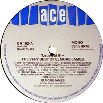Elmore James - Let's Cut It - The Very Best Of Elmore James (Vinyl, LP, Compilation, Mono) Very Good Plus (VG+) / Good Plus (G+)