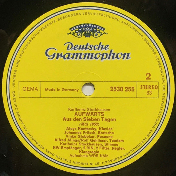 Karlheinz Stockhausen - Es Und Aufwärts (Vinyl, LP) Near Mint (NM or M-) / Very Good Plus (VG+)