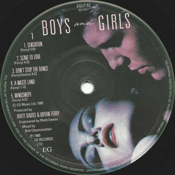 Bryan Ferry - Boys And Girls (Vinyl, LP, Album) Very Good (VG) / Very Good (VG)