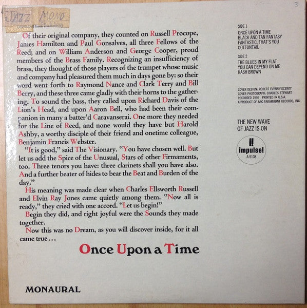 Earl Hines - Once Upon A Time (Vinyl, LP, Album, Mono) Very Good Plus (VG+) / Very Good (VG)
