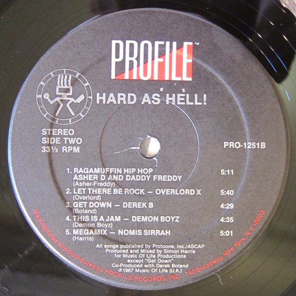 Various - Hard As Hell Volume 1 (Vinyl, LP, Compilation) Good Plus (G+) / Very Good Plus (VG+)