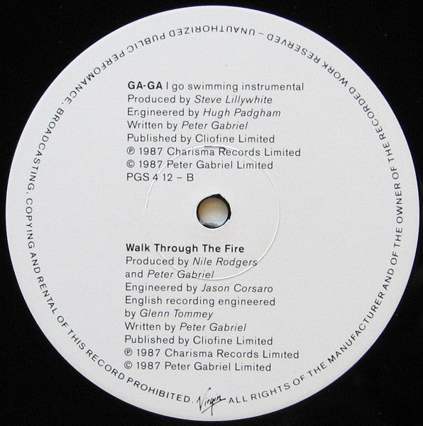 Peter Gabriel - Red Rain (Vinyl, 12", 45 RPM) Good Plus (G+) / Very Good (VG)
