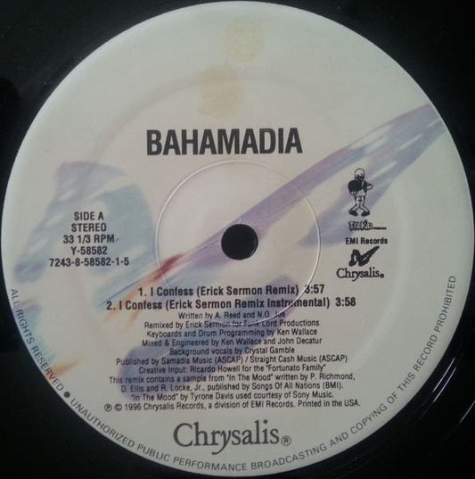 Bahamadia - I Confess (Remix) (Vinyl, 12") Very Good (VG) / Very Good (VG)