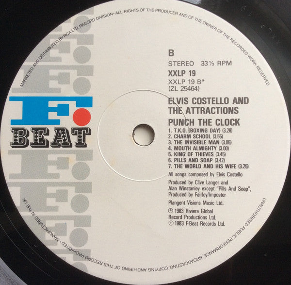 Elvis Costello & The Attractions - Punch The Clock (Vinyl, LP, Album) Good Plus (G+) / Very Good Plus (VG+)
