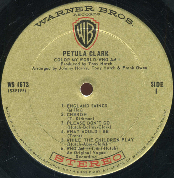 Petula Clark - Color My World / Who Am I (Vinyl, LP, Album, Stereo) Very Good (VG) / Very Good (VG)