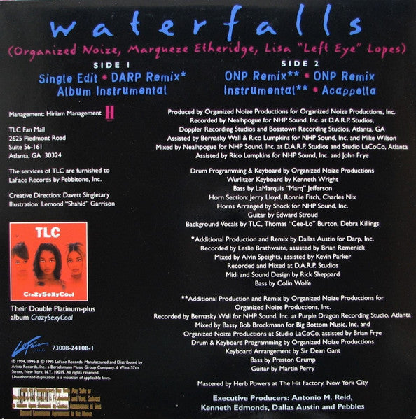 TLC - Waterfalls (Vinyl, 12", 33 ⅓ RPM) Mint (M) / Mint (M)