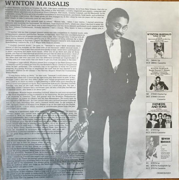 Wynton Marsalis - Think Of One (Vinyl, LP, Album, Stereo) Very Good Plus (VG+) / Very Good Plus (VG+)