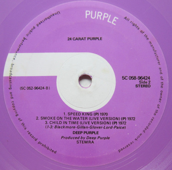 Deep Purple - 24 Carat Purple (Vinyl, LP, Compilation) Good Plus (G+) / Good Plus (G+)