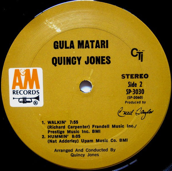 Quincy Jones - Gula Matari (Vinyl, LP, Album, Stereo) Good Plus (G+) / Very Good (VG)