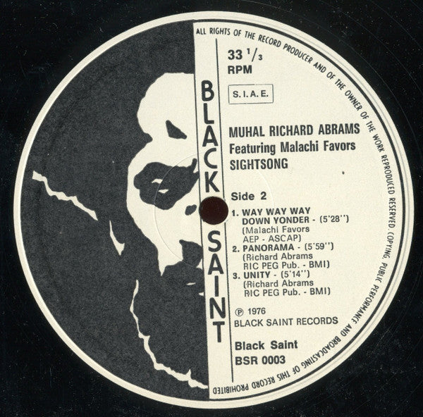 Muhal Richard Abrams - Sightsong (Vinyl, LP, Album) Near Mint (NM or M-) / Very Good (VG)