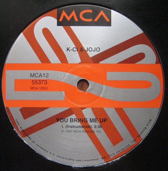K-Ci & JoJo - You Bring Me Up (The Remixes) (Vinyl, 12") Very Good Plus (VG+) / Very Good Plus (VG+)