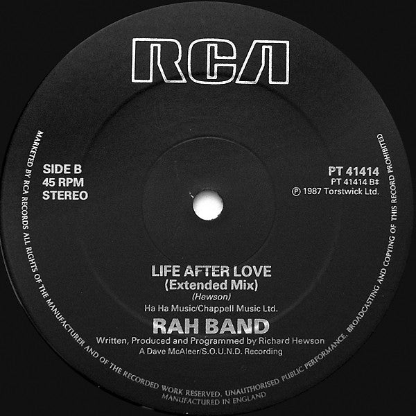 RAH Band - Run 4 The Sun (Vinyl, 12", 45 RPM) Very Good Plus (VG+) / Very Good (VG)