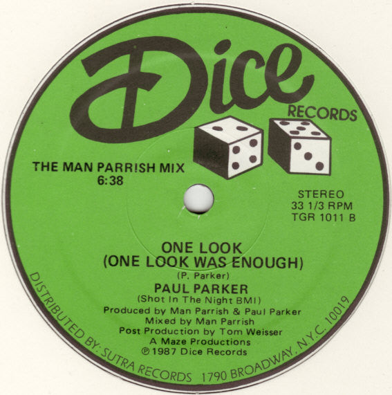 Paul Parker - One Look (One Look Was Enough) (Vinyl, 12", 33 ⅓ RPM, Single) Very Good Plus (VG+) / Very Good (VG)