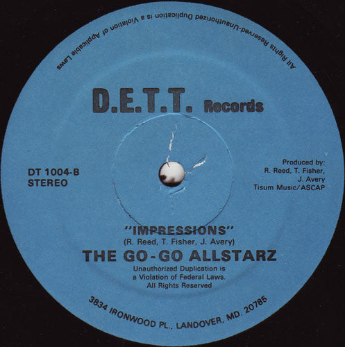 The Go-Go Allstarz - Do The Whop (Vinyl, 12", 33 ⅓ RPM, Stereo) Very Good Plus (VG+) / Very Good Plus (VG+)