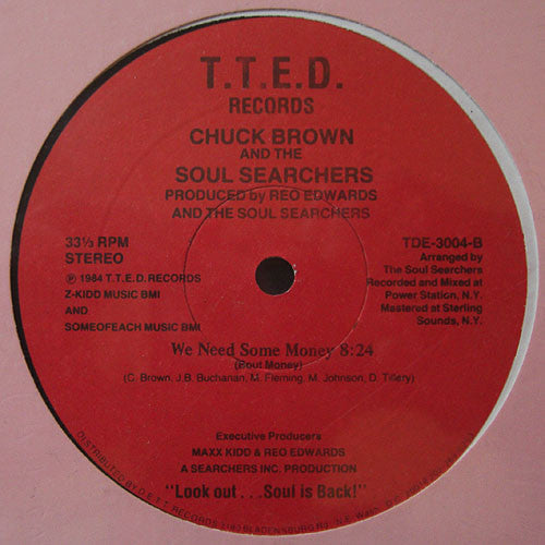 Chuck Brown & The Soul Searchers - We Need Some Money (Vinyl, 12", 33 ⅓ RPM) Very Good Plus (VG+) / Very Good Plus (VG+)