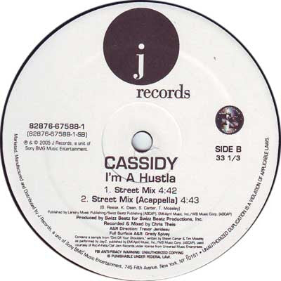 Cassidy (3) - I'm A Hustla (Vinyl, 12") Good Plus (G+) / Very Good (VG)