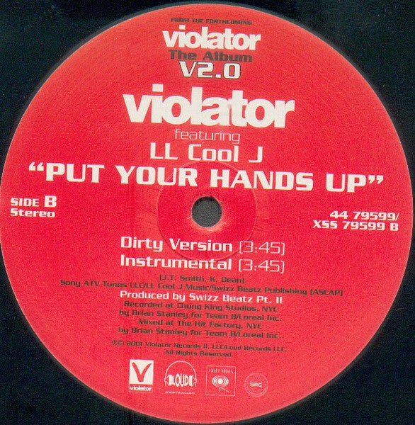 Violator (3) - Put Your Hands Up (Vinyl, 12", 33 ⅓ RPM) Very Good Plus (VG+) / Very Good Plus (VG+)