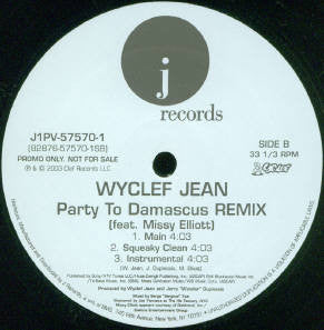 Wyclef Jean - Party To Damascus (Remix) (Vinyl, 12", Promo) Very Good Plus (VG+) / Very Good Plus (VG+)