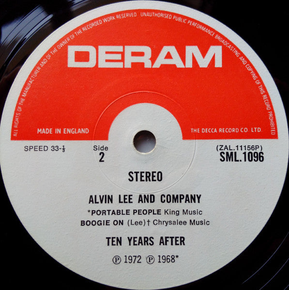 Ten Years After - Alvin Lee & Company (Vinyl, LP, Album) Good Plus (G+) / Good Plus (G+)